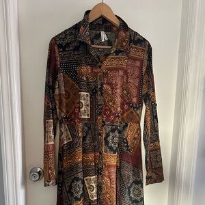 Vintage-Inspired Patchwork Maxi Dress